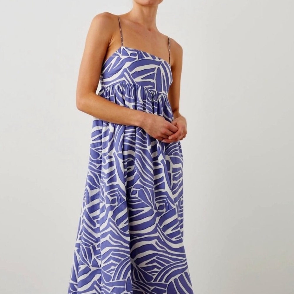 Rails Lucille Island Waves Blue and White Patterned Maxi Dress